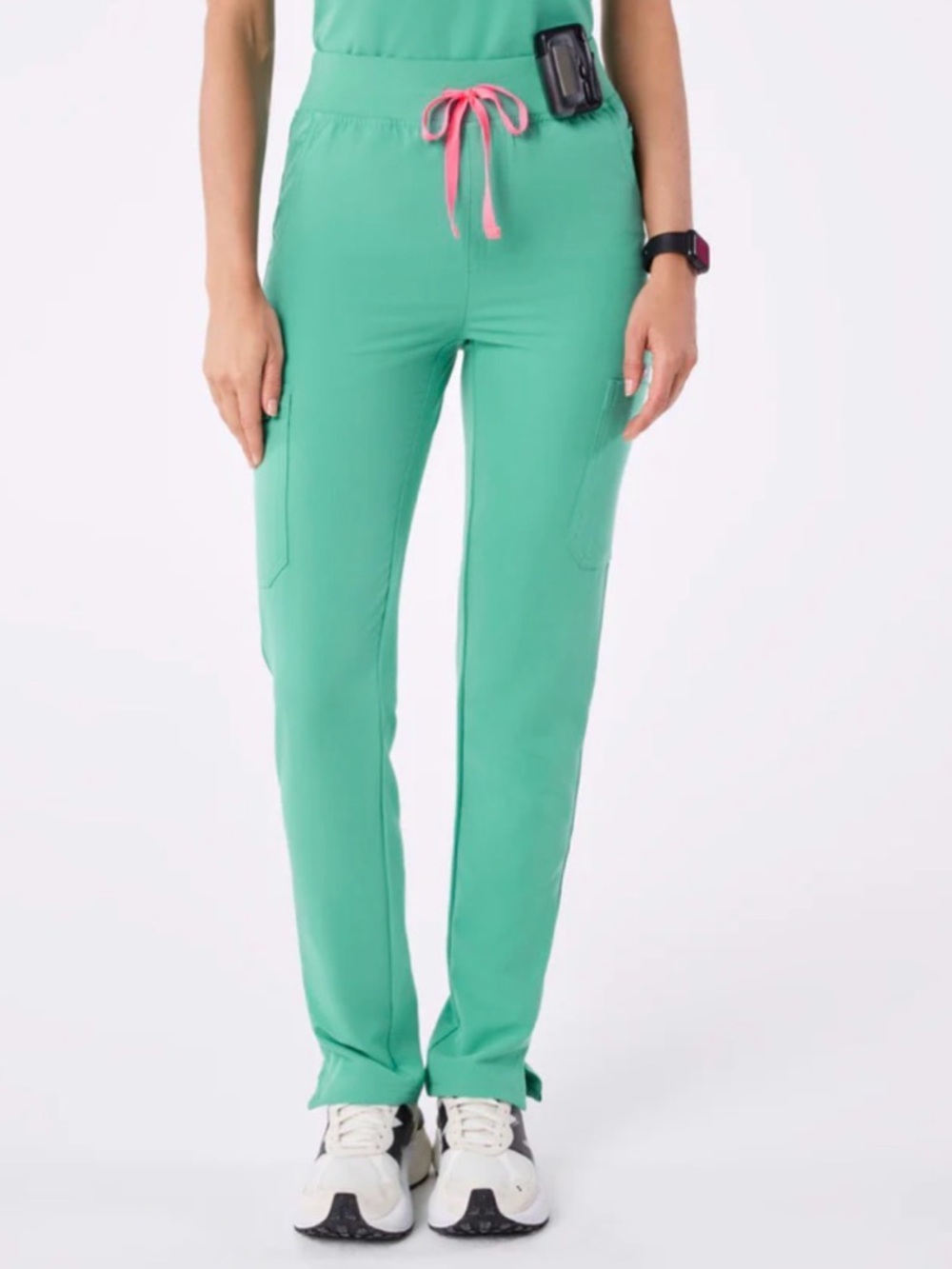 Figs High Waisted Yola Skinny Scrub Pants Surgical Green - Medium Tall MT